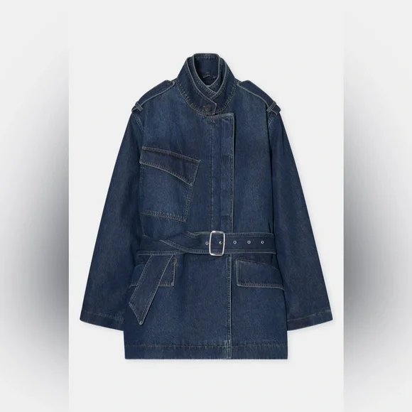 NWT Free People Closed Denim Trench Jacket - Picture 2 of 8